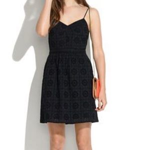 Madewell Black Eyelet Cami Dress